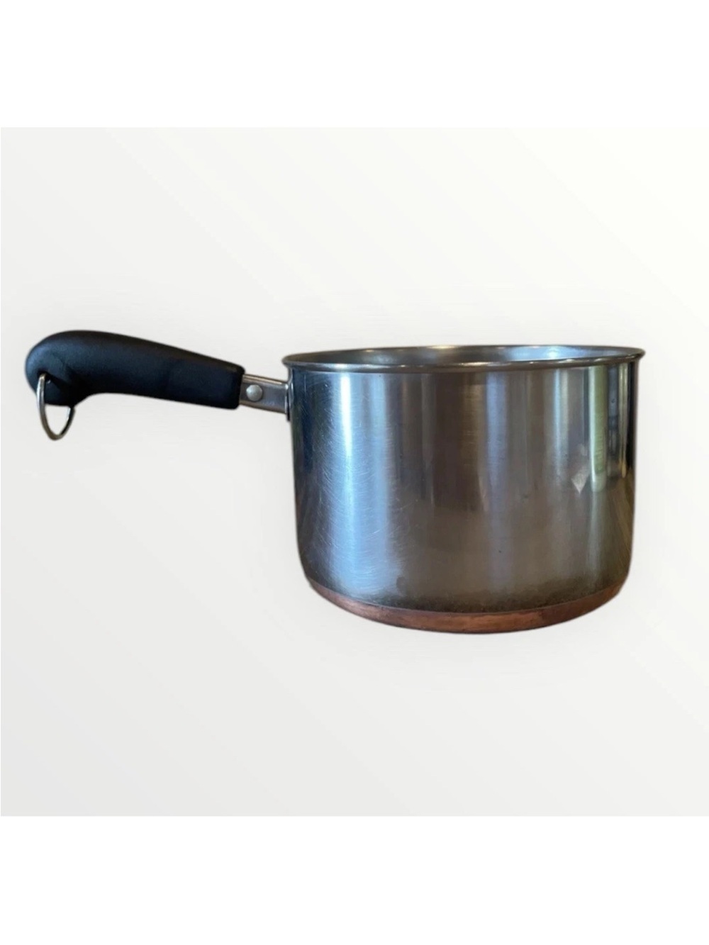 Revere Ware 2 Qt Copper Bottom Saucepan Pot USA Vintage No Lid Cookware